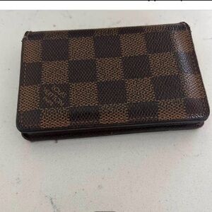 Louis Vuitton Brown Checkered Card Holder